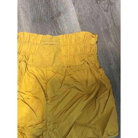 Free People Movement Golden Yellow Large L Smocked High Waist - Picture 2 of 5